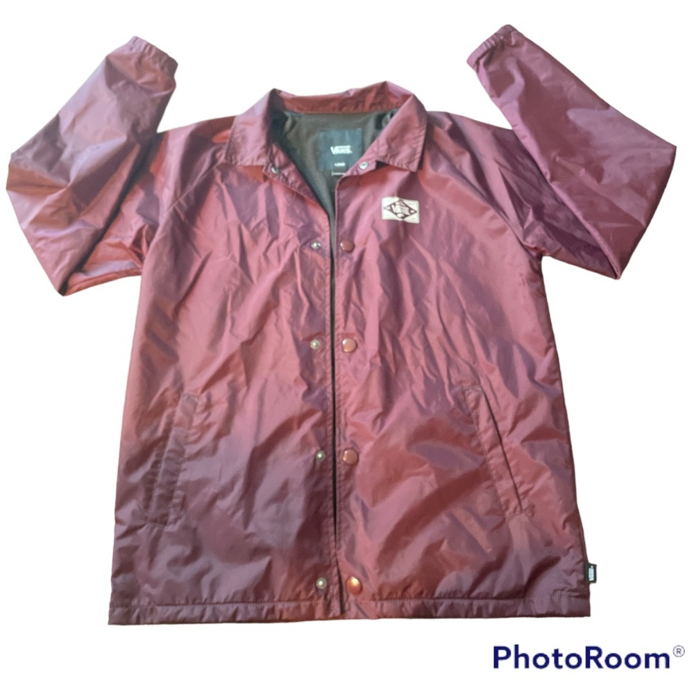 💥 Vans Maroon Windbreaker Jacket  (Like New) ~ Size  L 💥